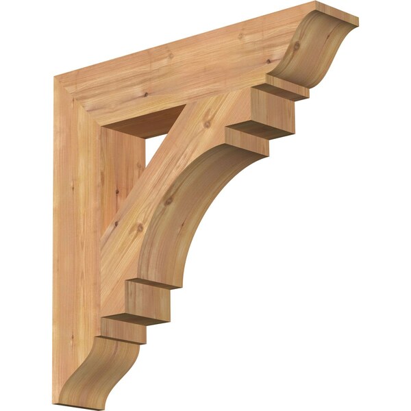 Ekena Millwork Merced Traditional Smooth Bracket, Western Red Cedar, 5 1/2"W x 28"D x 28"H BKT06X28X28MRC01SWR - main